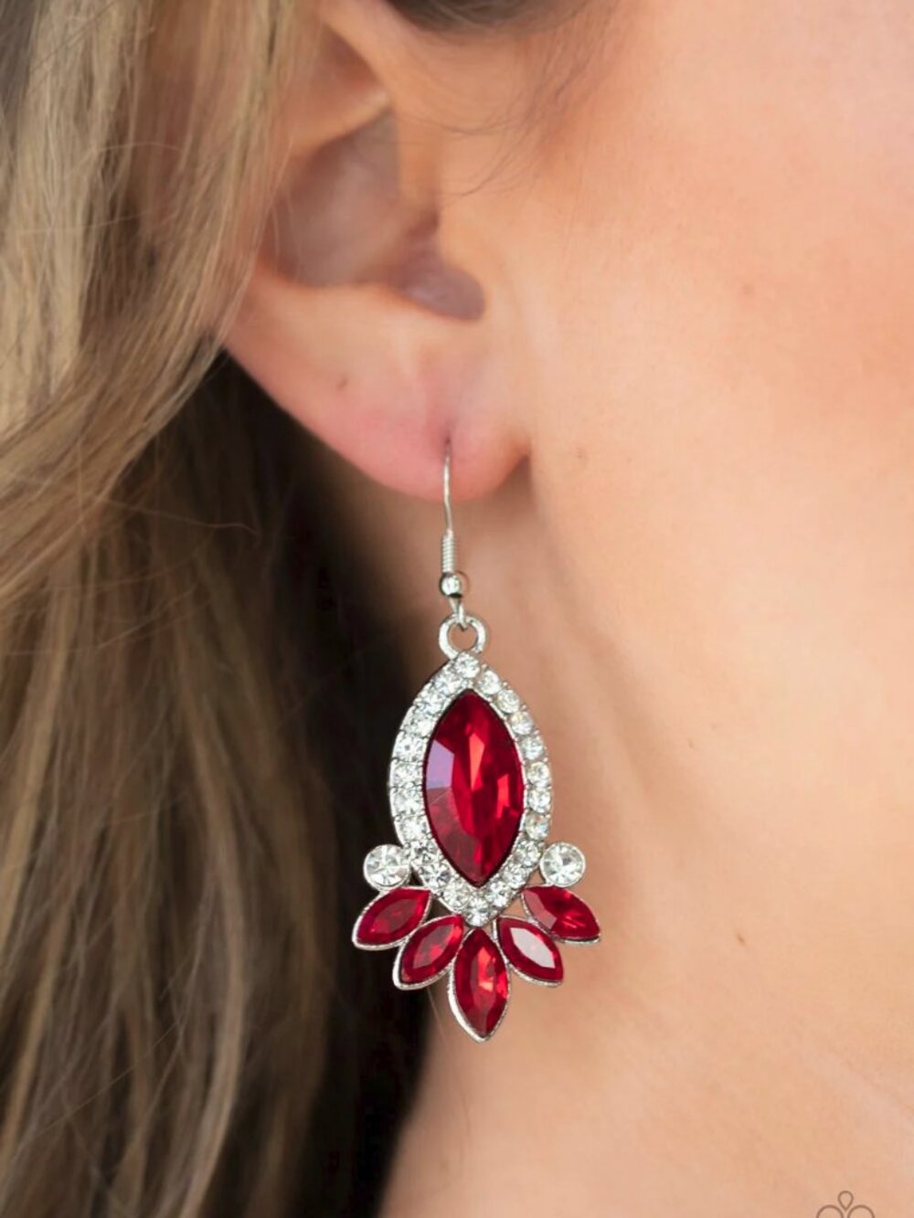 Paparazzi Jewelry Accessories - Prismatic Parade - Red Earrings - Vintage